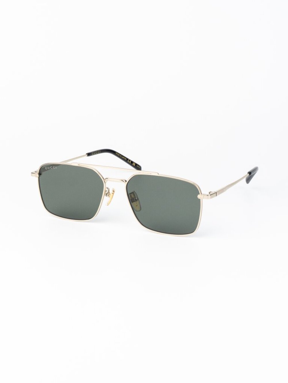 Gucci Men Sunglasses Gold Grey Rectangular GG1957SA 001 NEW AUTHENTIC - Picture 4 of 12